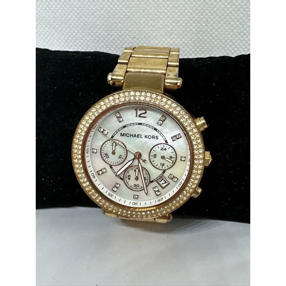 Michael Kors Parker MK5491 Women's Gold Stainless Steel Analog Dial Watch NUL32